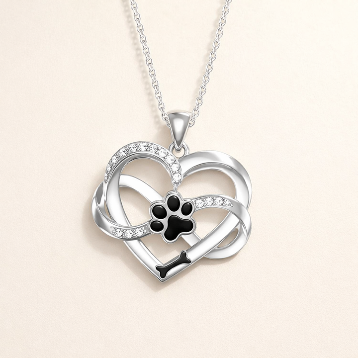 Infinity Hjärta & Tass Hänge i sterlingsilver med zirkonia