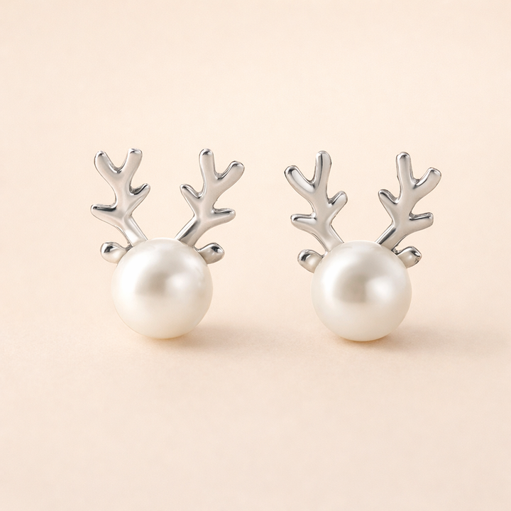 Hjort Pärlor Knoppörhängen