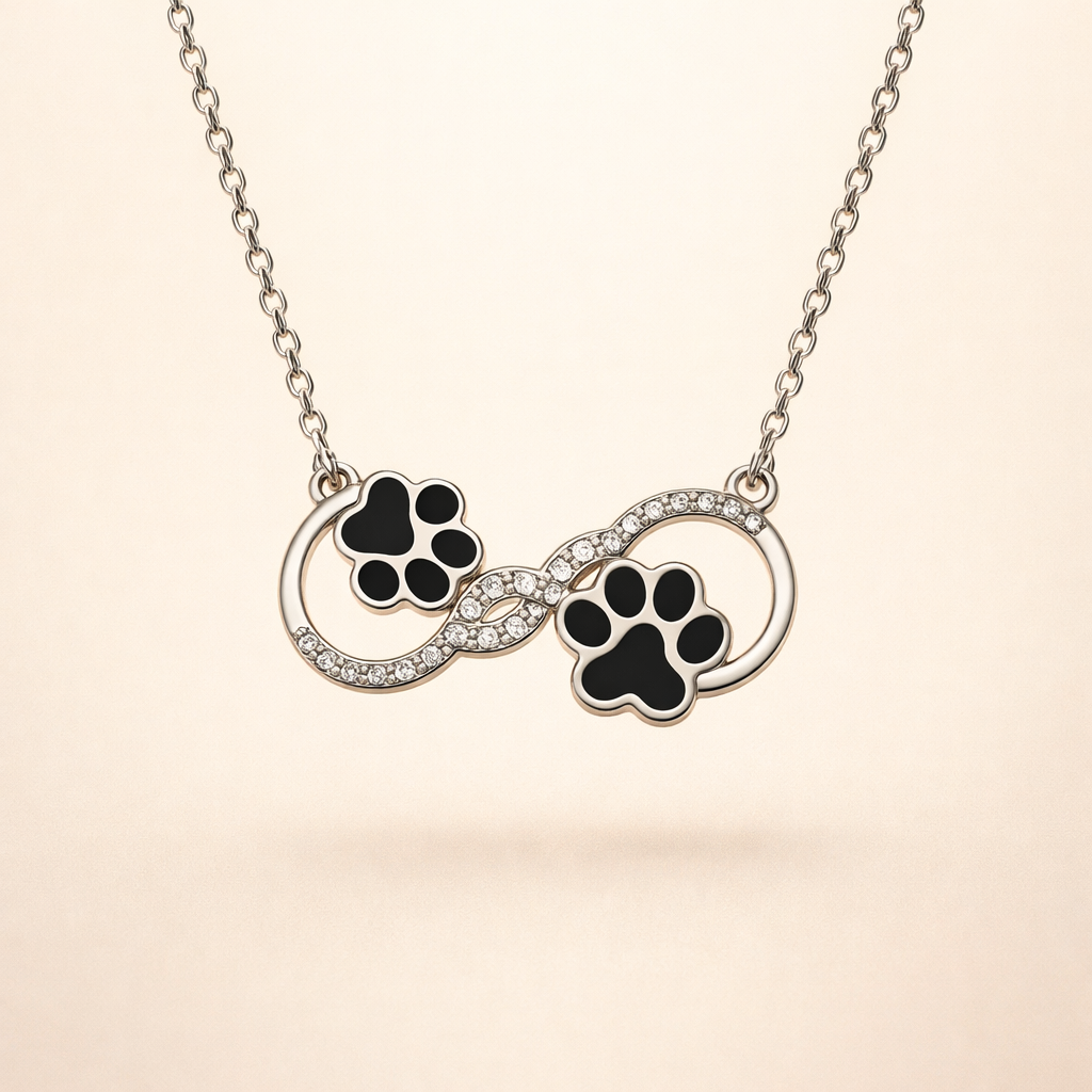Infinity-symbol Hänge Halsband med zirconia