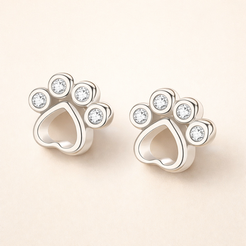 Tass-knoppörhängen i sterlingsilver – Med gnistrande zirkonia