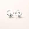 Måne & Katt Knoppörhängen i sterlingsilver