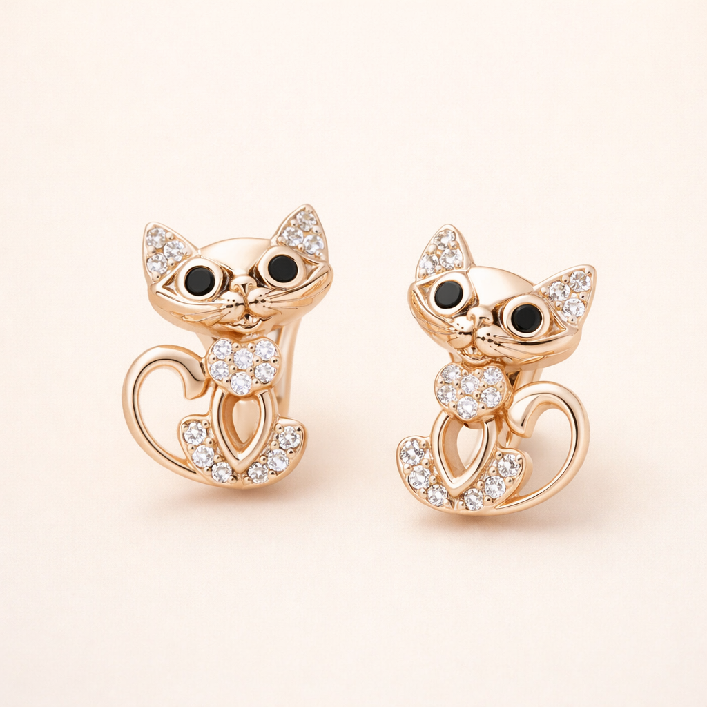 Eleganta Zirkonia Kitty Örhängen