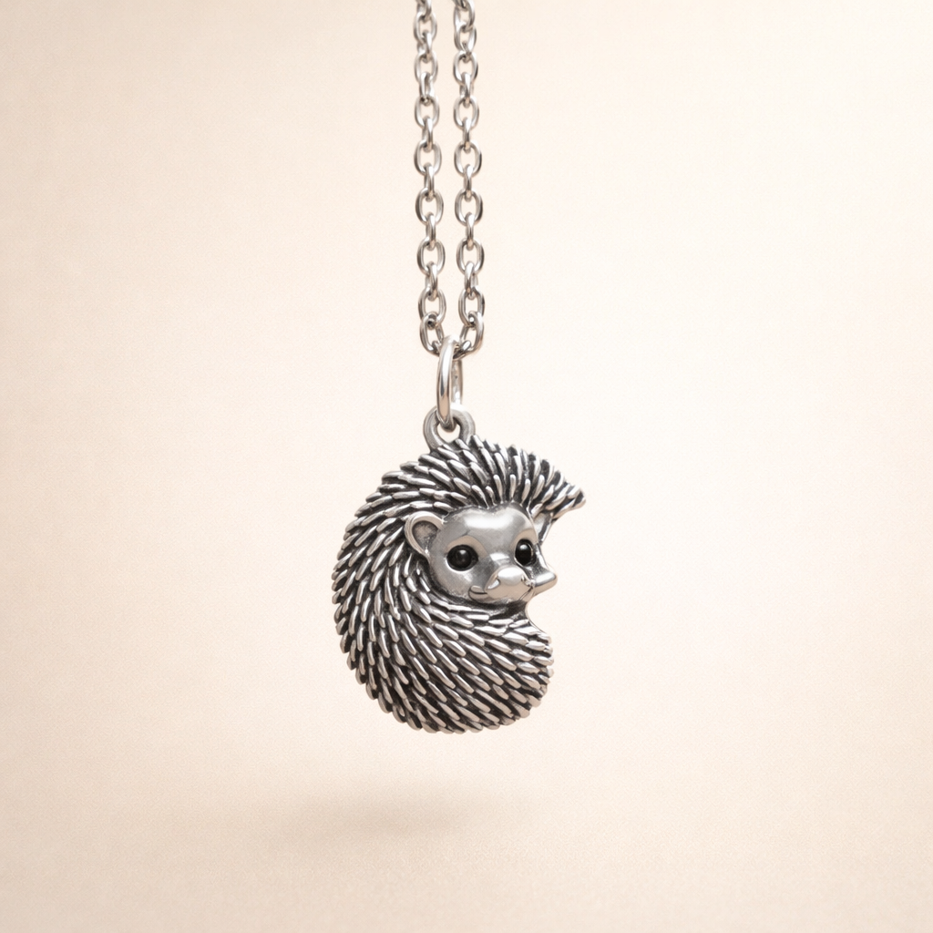 Vintage Piggsvin Silverhalsband