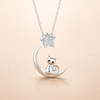 Katt Måne Stjärna Hänge i sterlingsilver