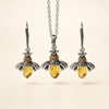 Vintage Bi Halsband & Örhängen Set