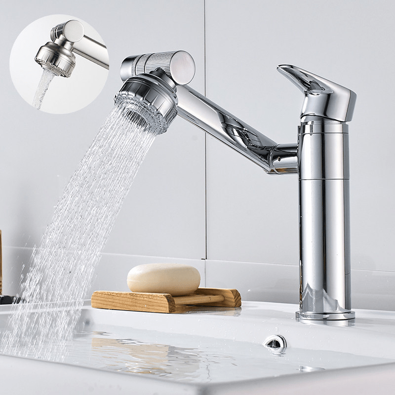 FLEXISPOUT – Flexibel 360°-kran med sprayfunktion för handfatet