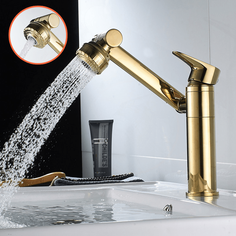 FLEXISPOUT – Flexibel 360°-kran med sprayfunktion för handfatet