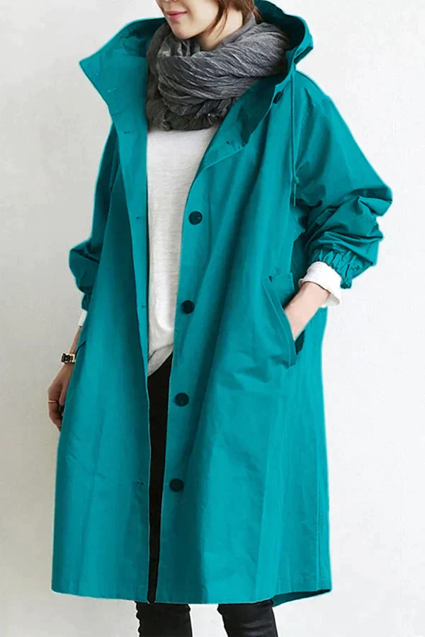 Maris Vannavstøtende Oversized Halvlengde Trenchcoat