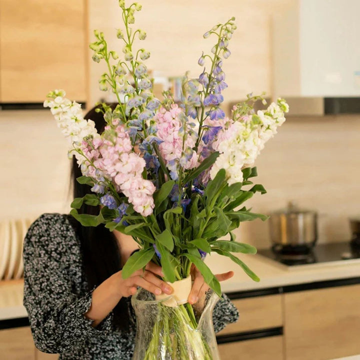 Återanvändbar blomsterarrangör som vasinsats för upprättstående, fräscht utseende buketter