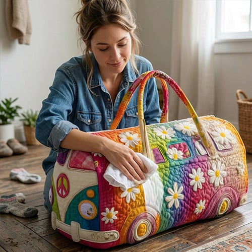 FloraVoyage – Vadderad resväska med blommotiv