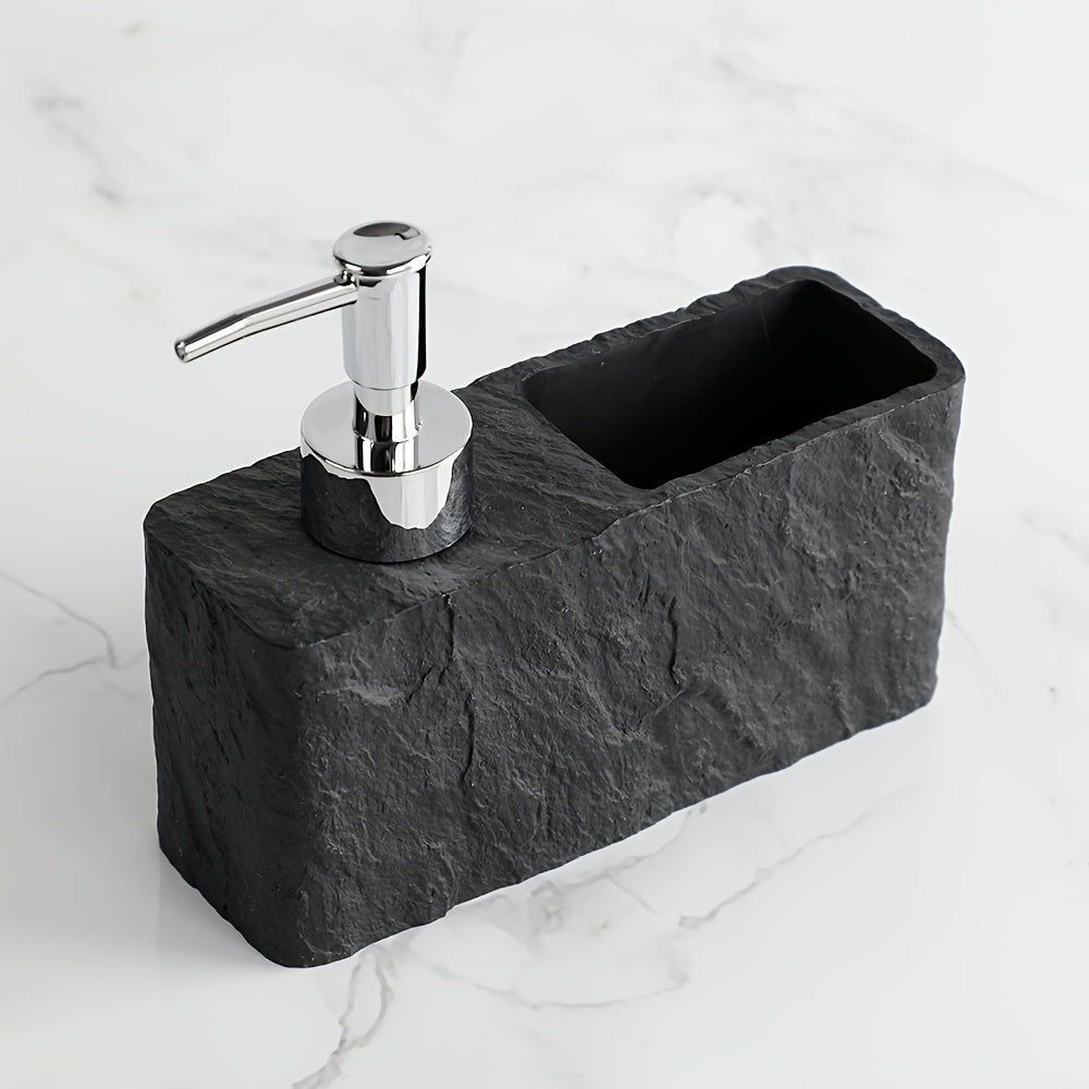 Tvålpump i stenlook med svampfäste – Elegant och praktisk för kök eller badrum