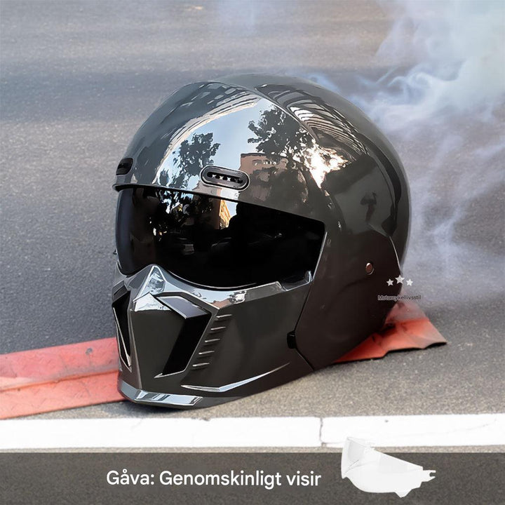 Motorsykkelhjelm – DOT- og ECE-godkjent, tidløst utseende