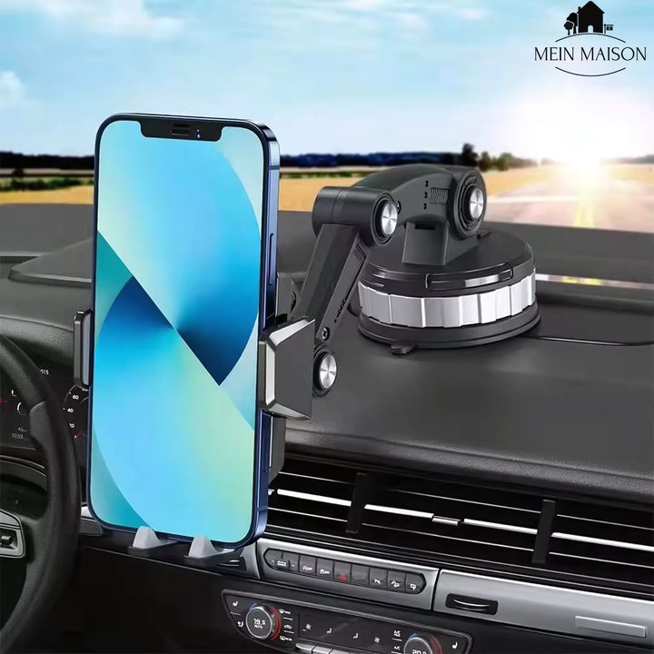 GripTech Bilhållare för mobil | Stark sugkoppsgrepp | 360° rotation | Enhandsanvändning