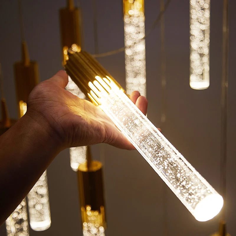 Taklampa i glas formad som en cylinder - Lustreau