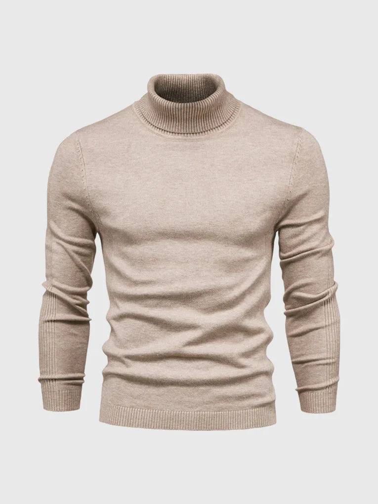 Herresweater med polotrøje – vaskbar og alsidig