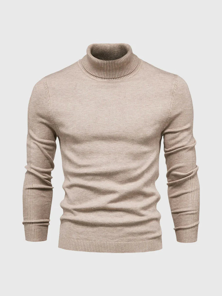 Herresweater med polotrøje – vaskbar og alsidig