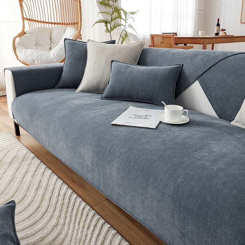 AestheticCover™ | Soffskydd i chenilletyg med fiskbensmönster
