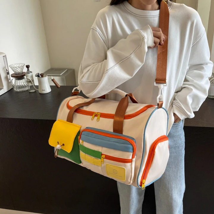 Lätt reseväska med färgblock – FlexaBag