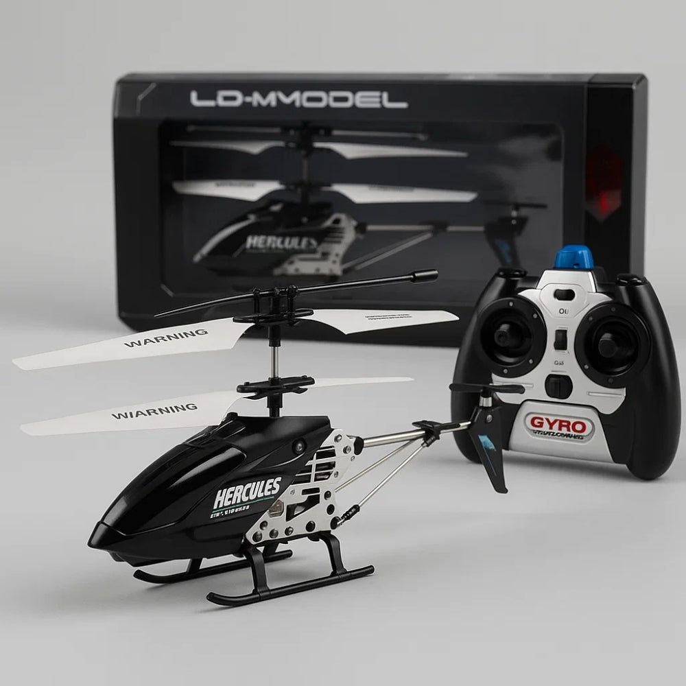 Oförstörbar RC-helikopter Hercules 3.5CH Mini RC-helikopter med gyroskop, karmosinröd