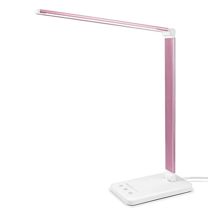 Justerbar modern LED-skrivbordslampa med USB-laddningsport - BrightEase