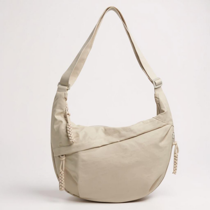 Beige axelväska – elegant väska med axelrem för vardagen