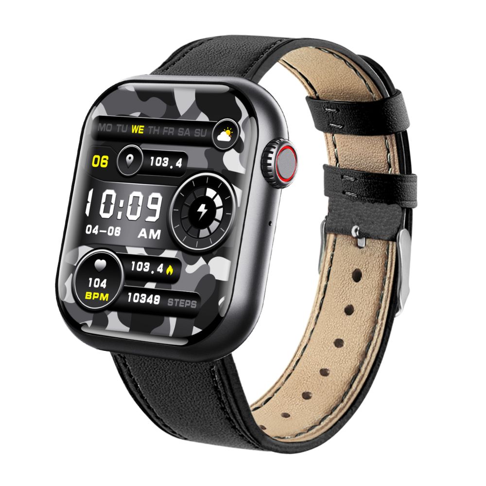 Vattentät smartwatch med blodtrycksmätare, syremättnadsmätare och sömnövervakning
