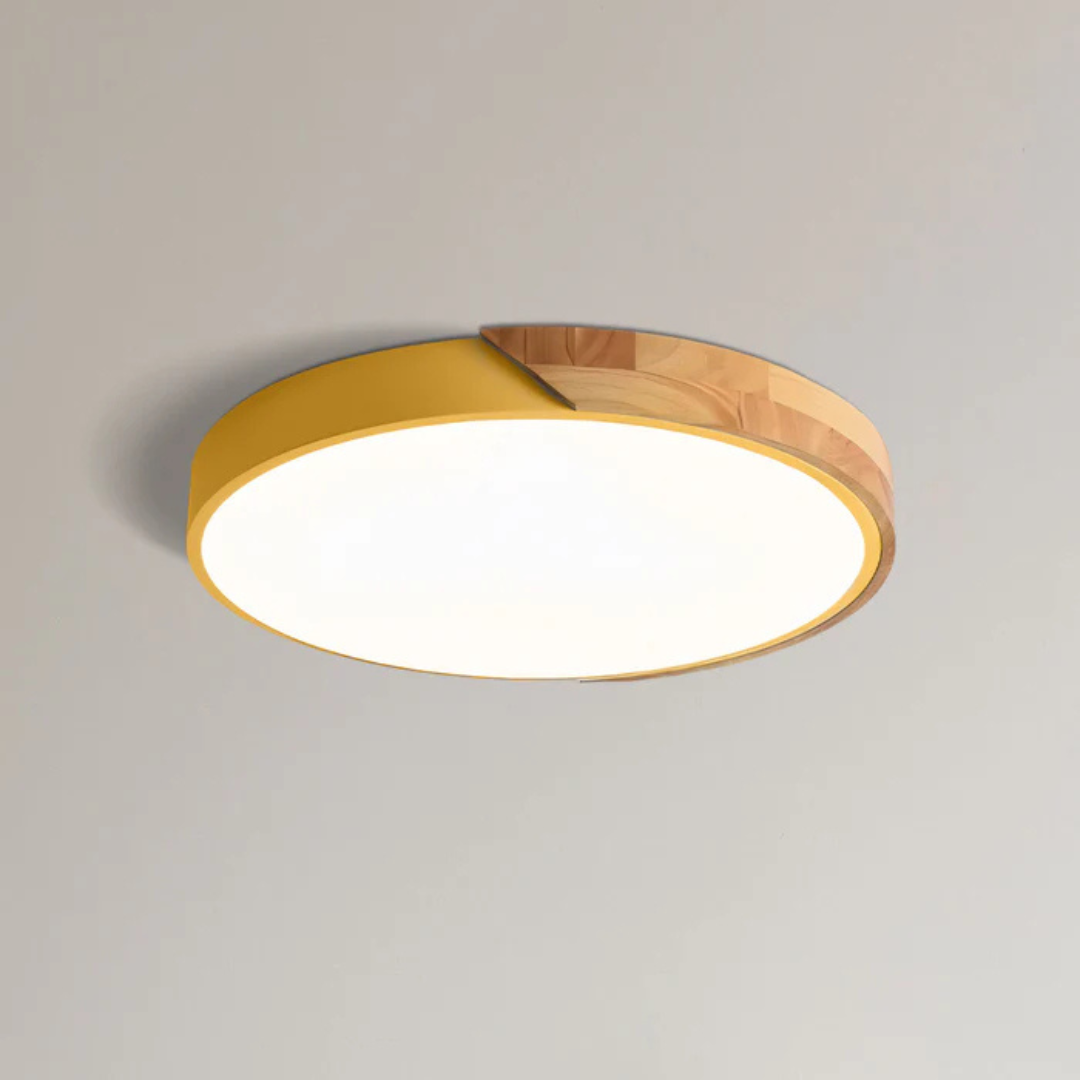 Delos Skandi taklampa i trä | Naturlig LED-designbelysning
