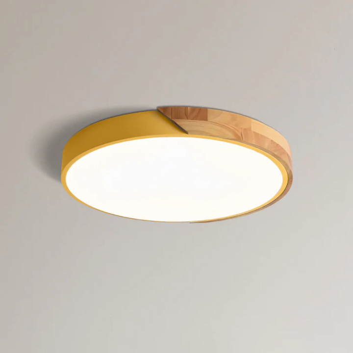 Delos Skandi taklampa i trä | Naturlig LED-designbelysning