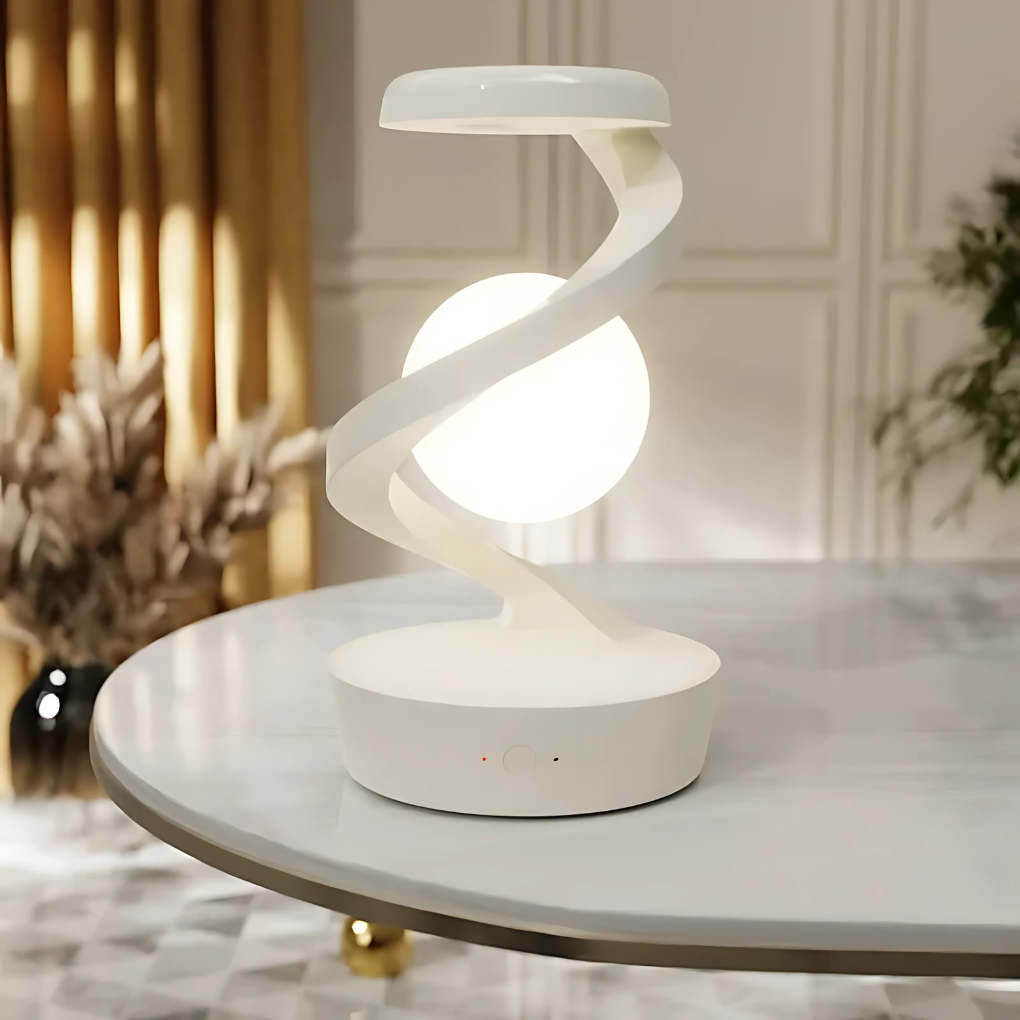 Modern varm ljus accent spiral skrivbordslampa