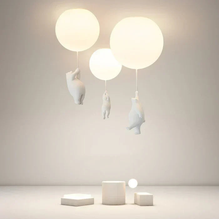 CloudBear taklampa med björn och boll för barn