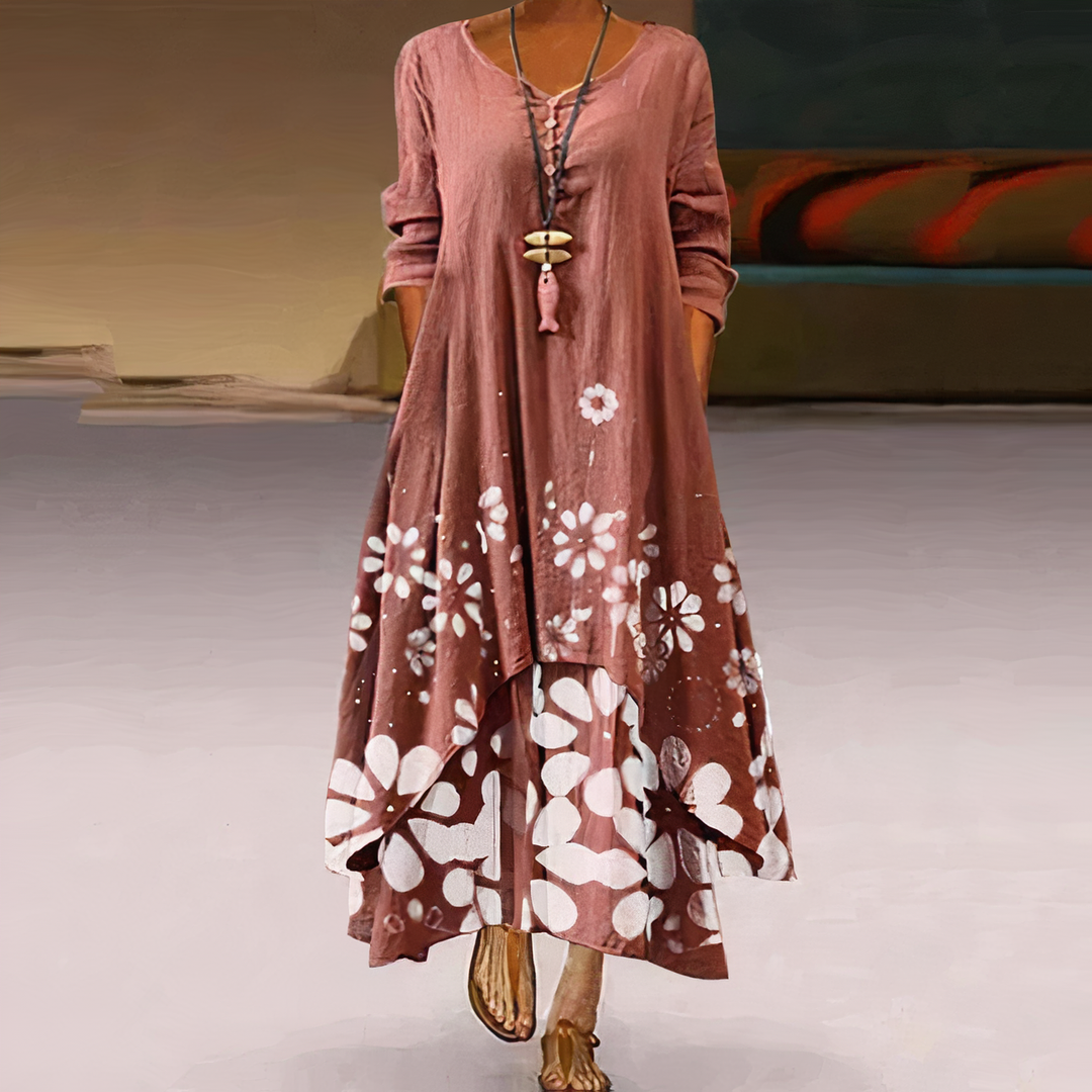 Eloria – Elegant blød stofkjole