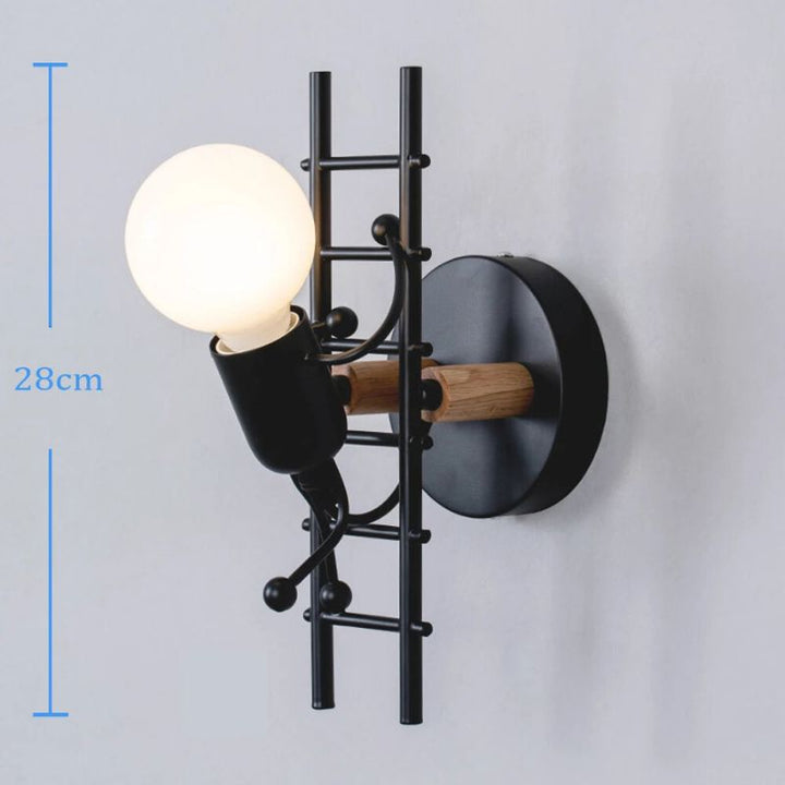 GlowClimb designer-vägglampa | Unik trapplampa, perfekt för mysiga sovrum och vardagsrum