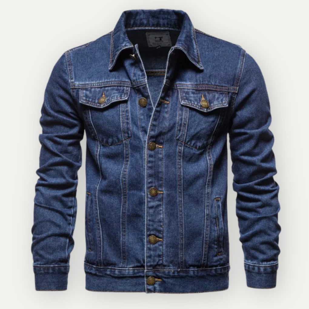 Truckerjakke i denim for menn