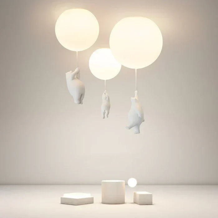 Taklampa för barn med björn och boll | CloudBea