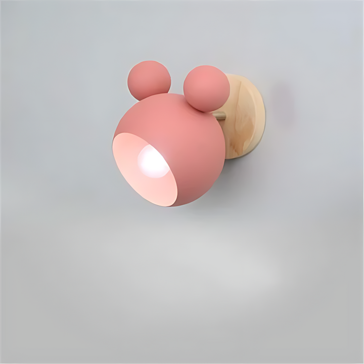 LumiMickey nordisk vägglampa | Söt LED-vägglampa i musform för ett mysigt barnrum och lekrum.