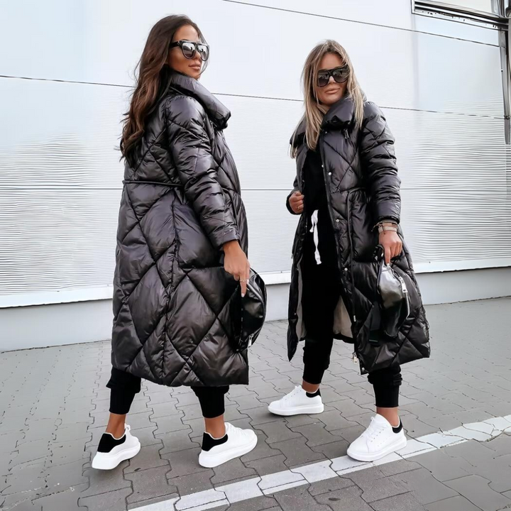 Elora lång vinterjacka med dunfyllning för dam - Vindtät & vattenavvisande