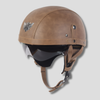 Vintage motorcykelhjälm med infällbart visir