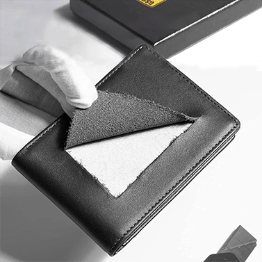 Slim RFID-plånbok för Herr | Korthållare i Läder | Svart