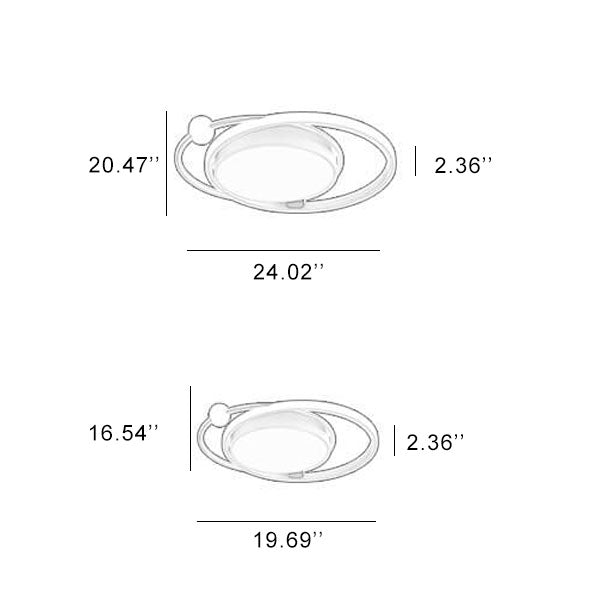 Rund LED-taklampa | Minimalistisk nordisk design
