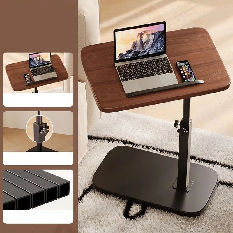Höjdjusterbart rullande laptopbord med 360° vridbar bordsskiva, 45–80 cm, 30 kg bärkraft