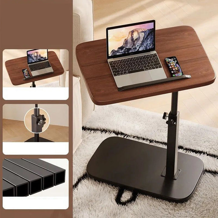 Höjdjusterbart rullande laptopbord med 360° vridbar bordsskiva, 45–80 cm, 30 kg bärkraft
