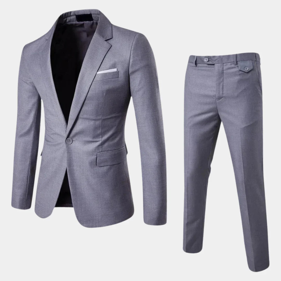 Elegant herrkostym med kavaj och byxor