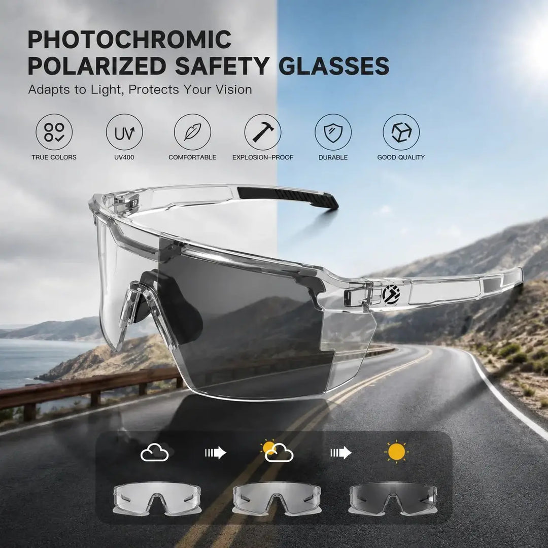 SunShift taktiska solglasögon – fotokroma UV-sportglasögon