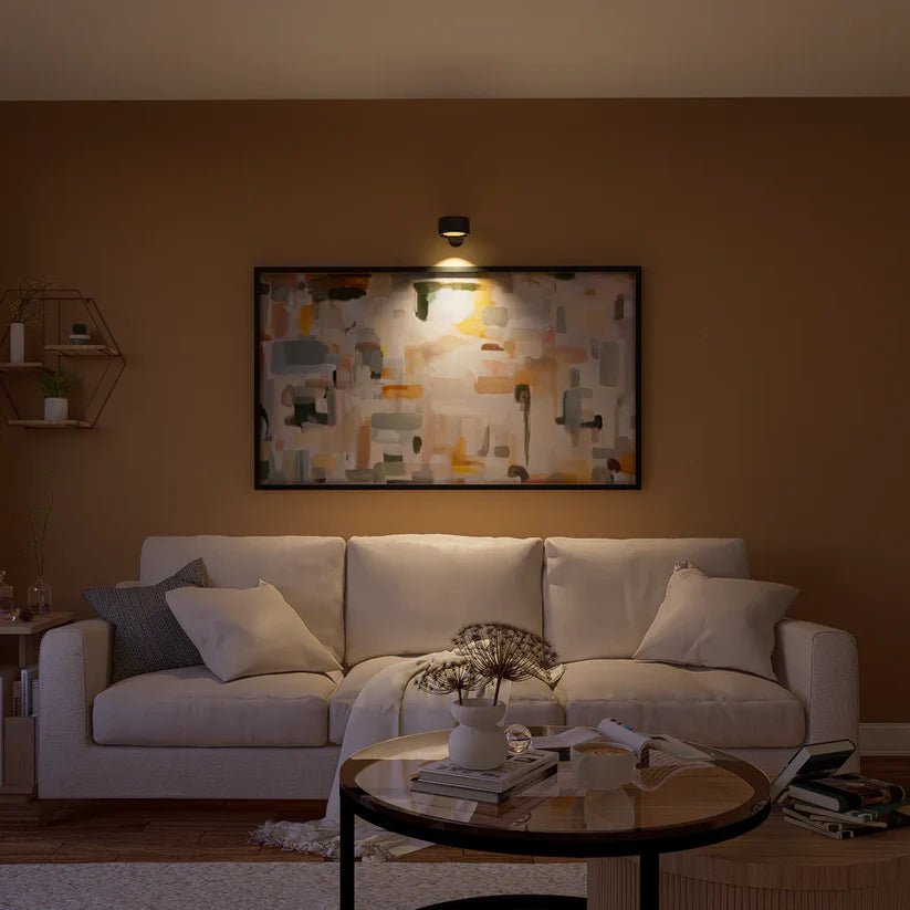 Sladdlös LED-vägglampa med 360° vridbart huvud, pekdimmer, 3 färger