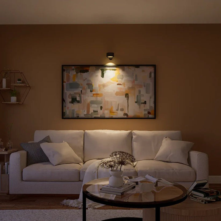 Sladdlös LED-vägglampa med 360° vridbart huvud, pekdimmer, 3 färger