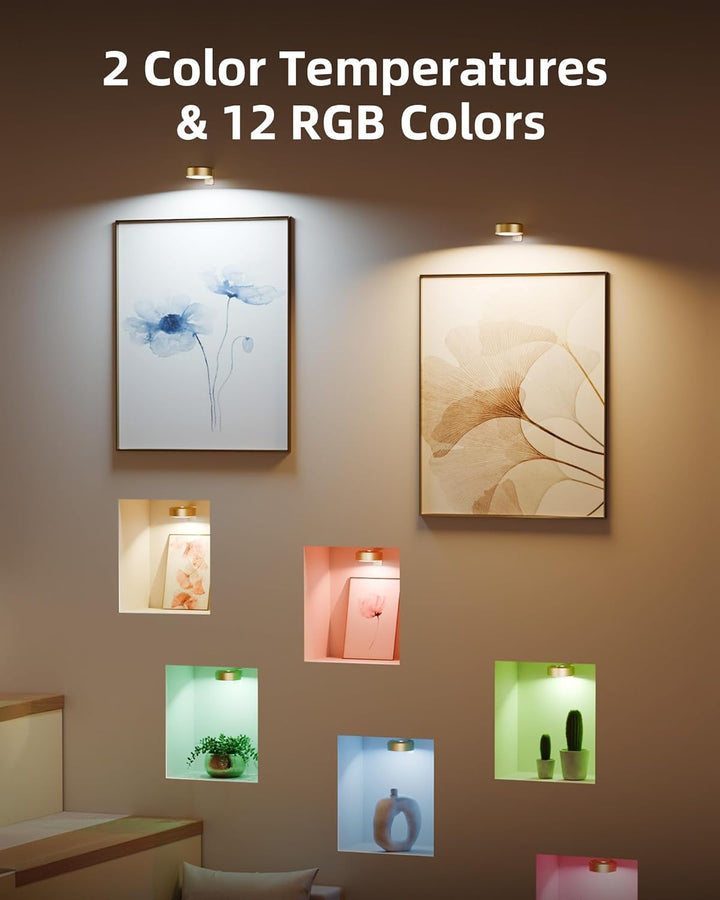 Justerbar magnetisk tavelbelysning | LED-touch & fjärrkontroll, RGB/vit, USB