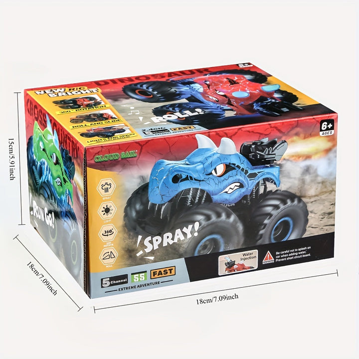 DinoBlaze Stunt Car - Spektakulär RC-monstertruck med rök och ljus