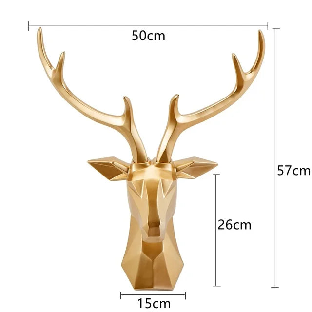 3D-hjorthuvudskulptur för en majestätisk atmosfär – RegalDeer