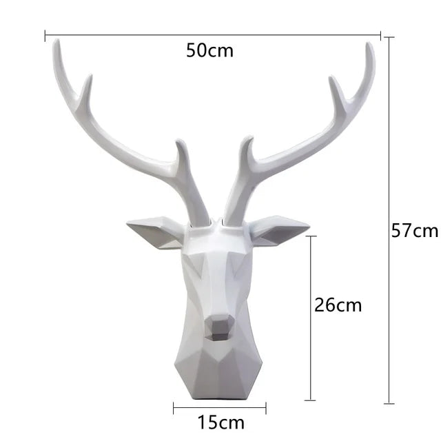 3D-hjorthuvudskulptur för en majestätisk atmosfär – RegalDeer