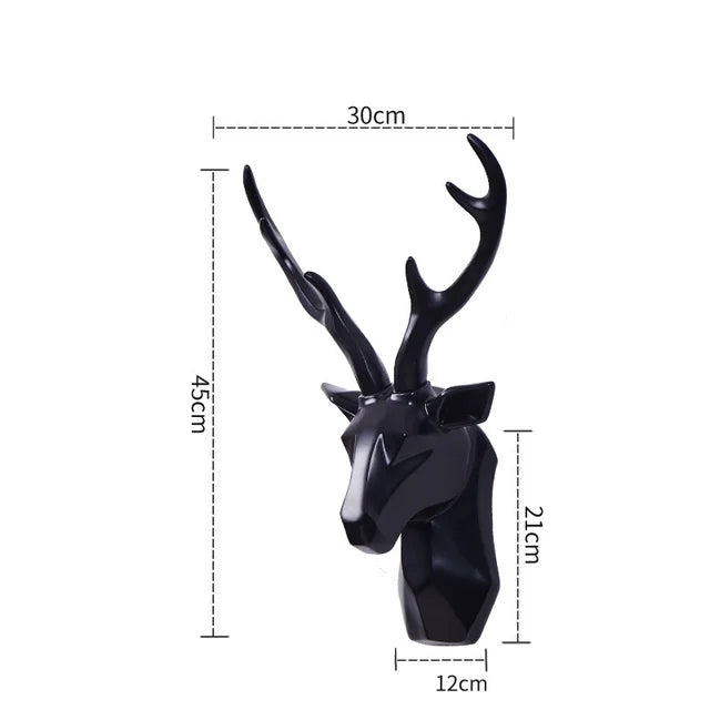 3D-hjorthuvudskulptur för en majestätisk atmosfär – RegalDeer